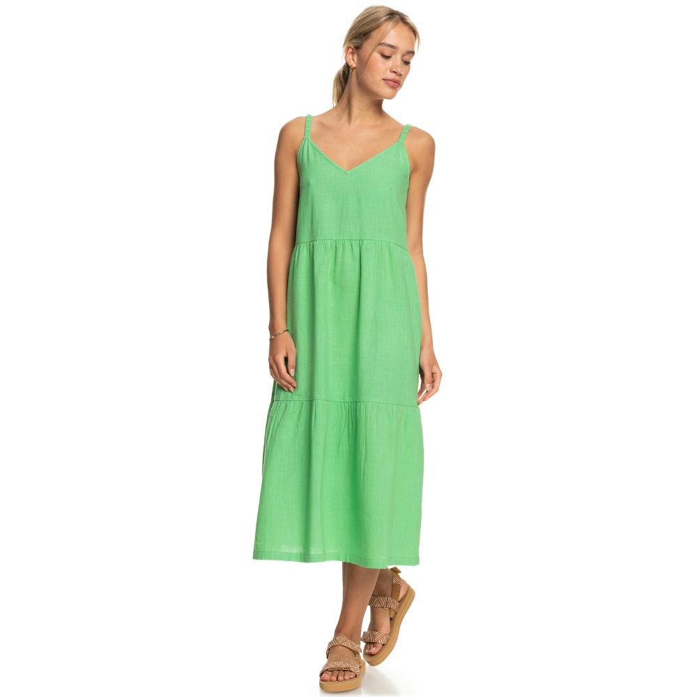 Womens Waiting Line Midi Dress in Green