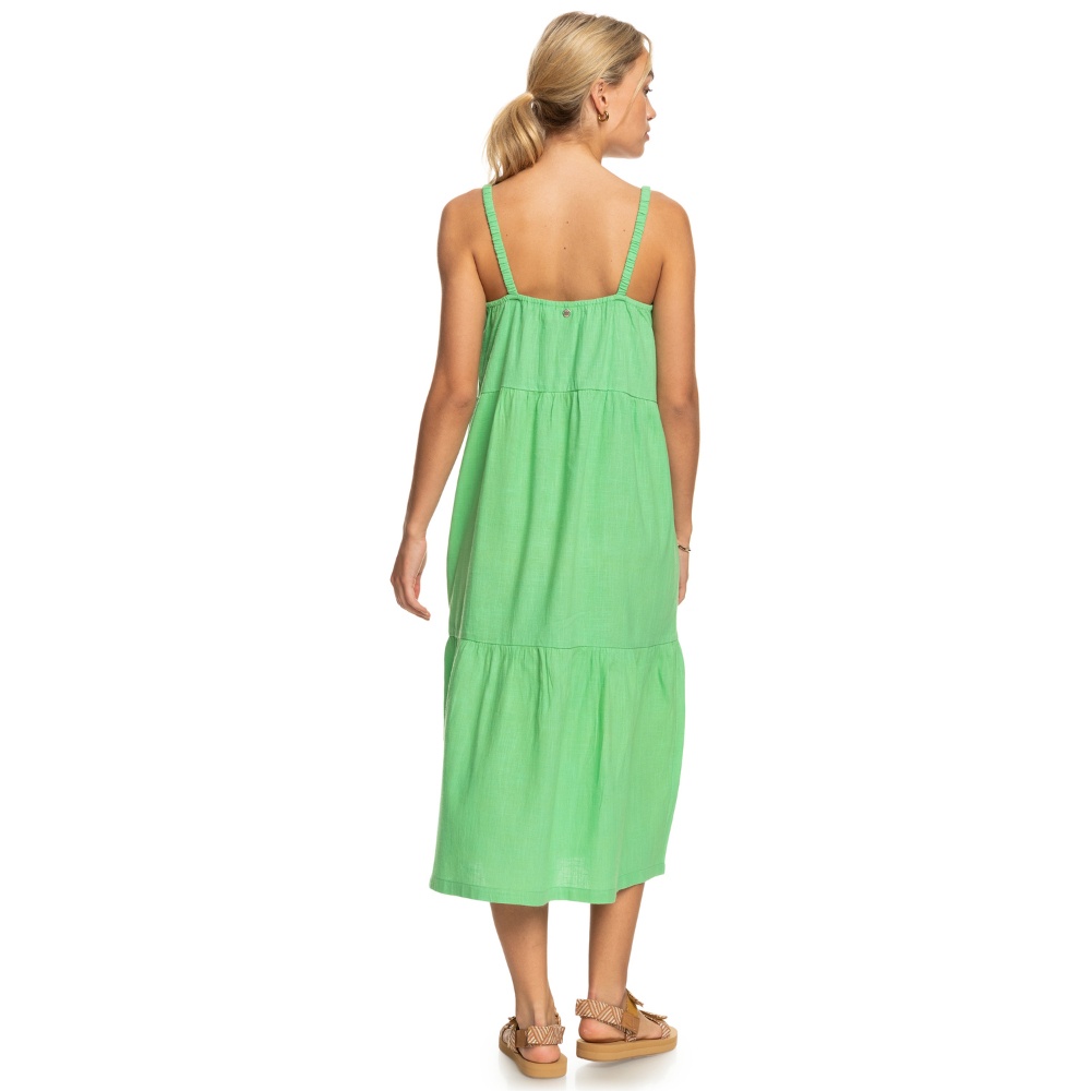 Womens Waiting Line Midi Dress in Green