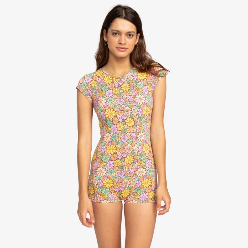 All About Sol Short Sleeve One-Piece Swimsuit - Women