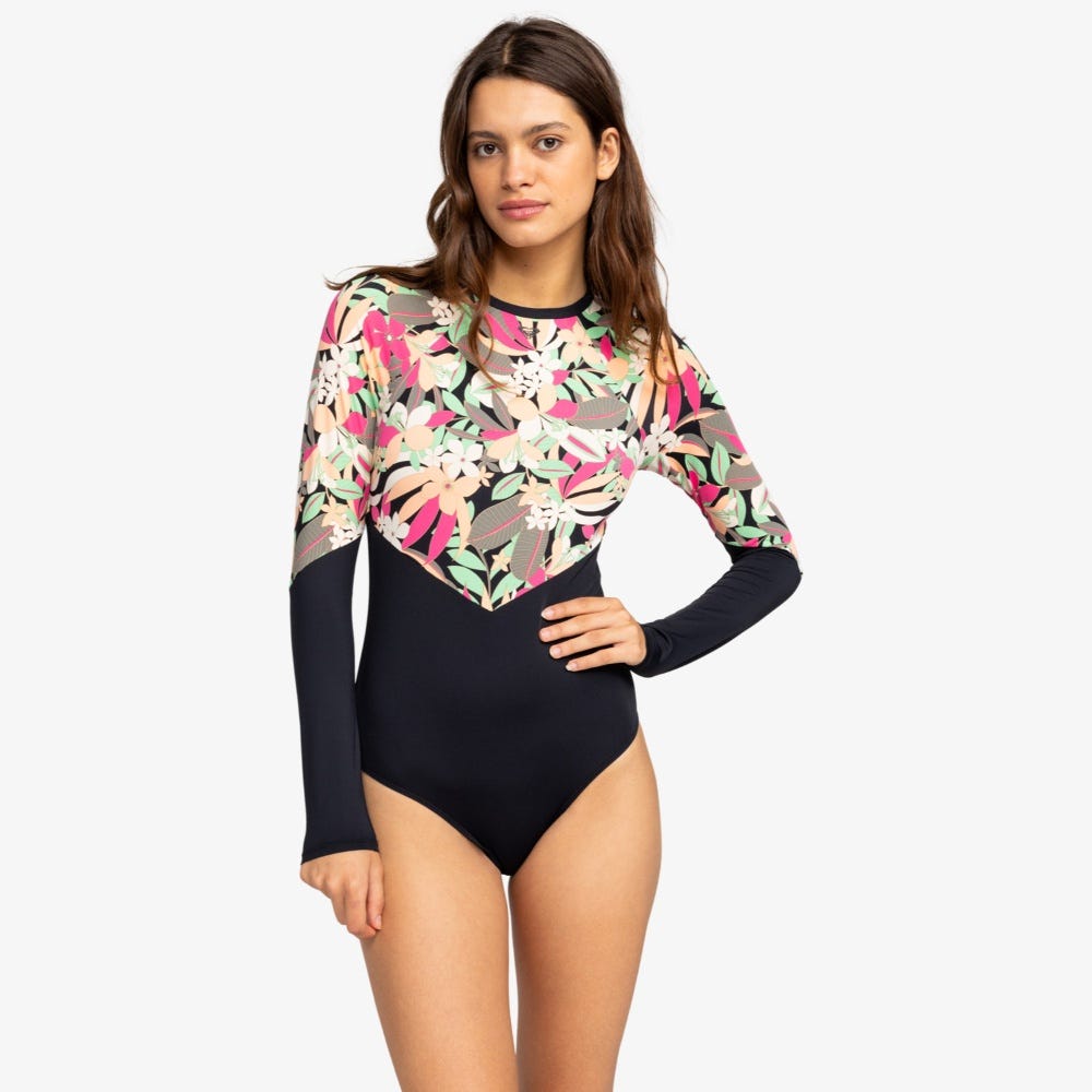 Fashion Long Sleeve One-Piece Swimsuit - Women