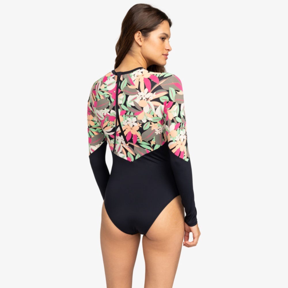 Fashion Long Sleeve One-Piece Swimsuit - Women