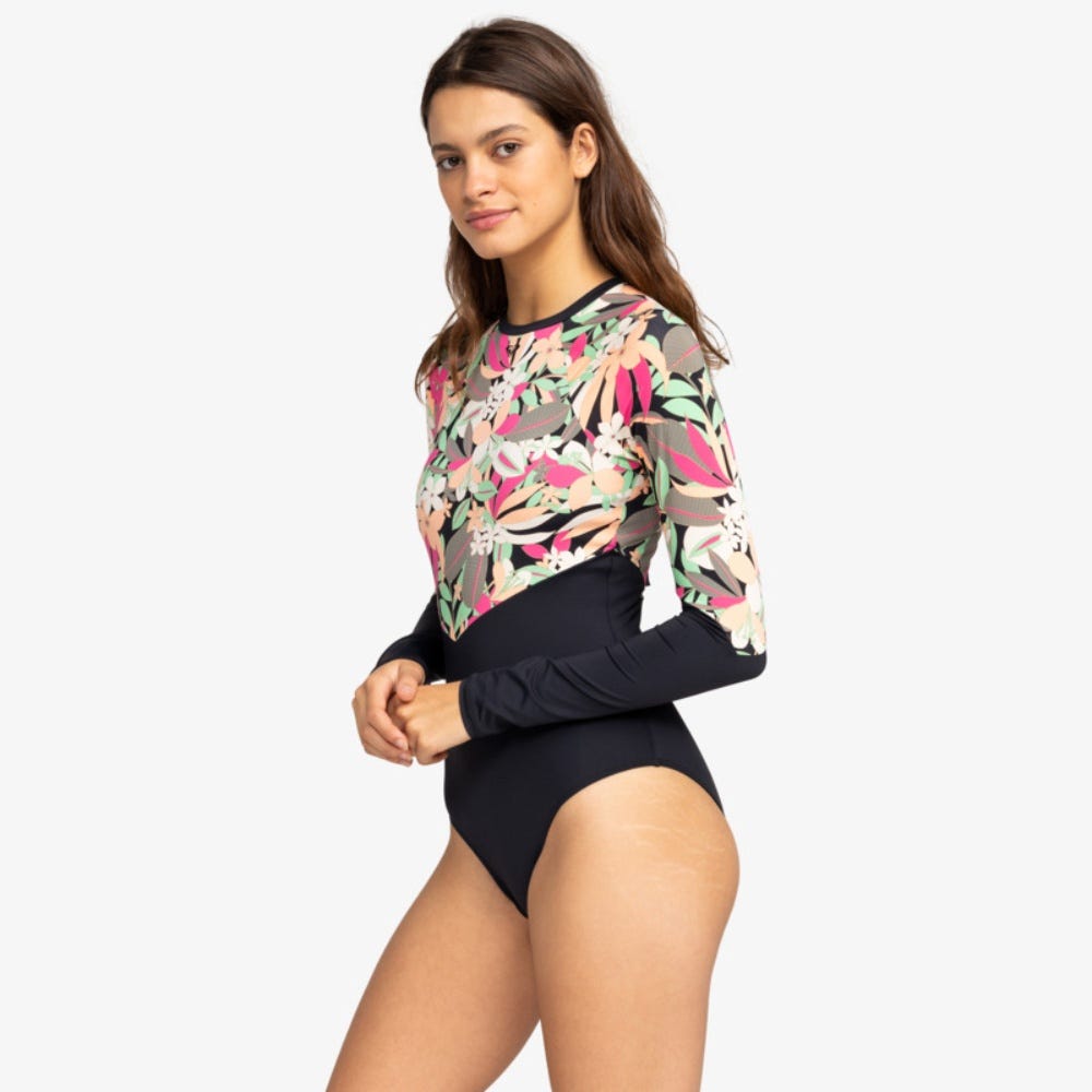 Fashion Long Sleeve One-Piece Swimsuit - Women