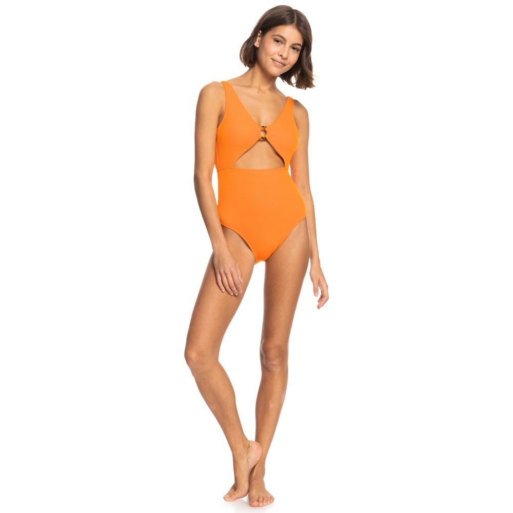 Womens Color Jam One-Piece Swimsuit In Tangelo