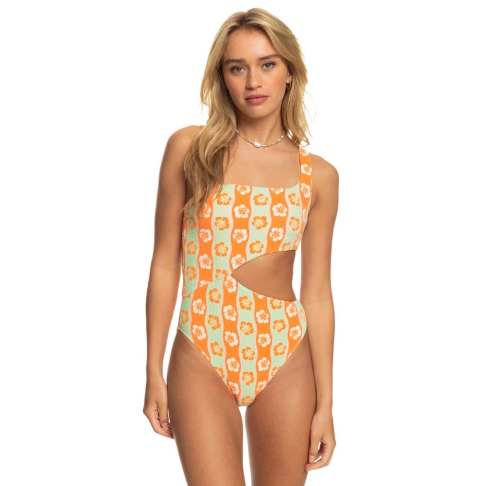 Womens Wavy Babe One-Piece Swimsuit In Ambroisia Wave Babe Small