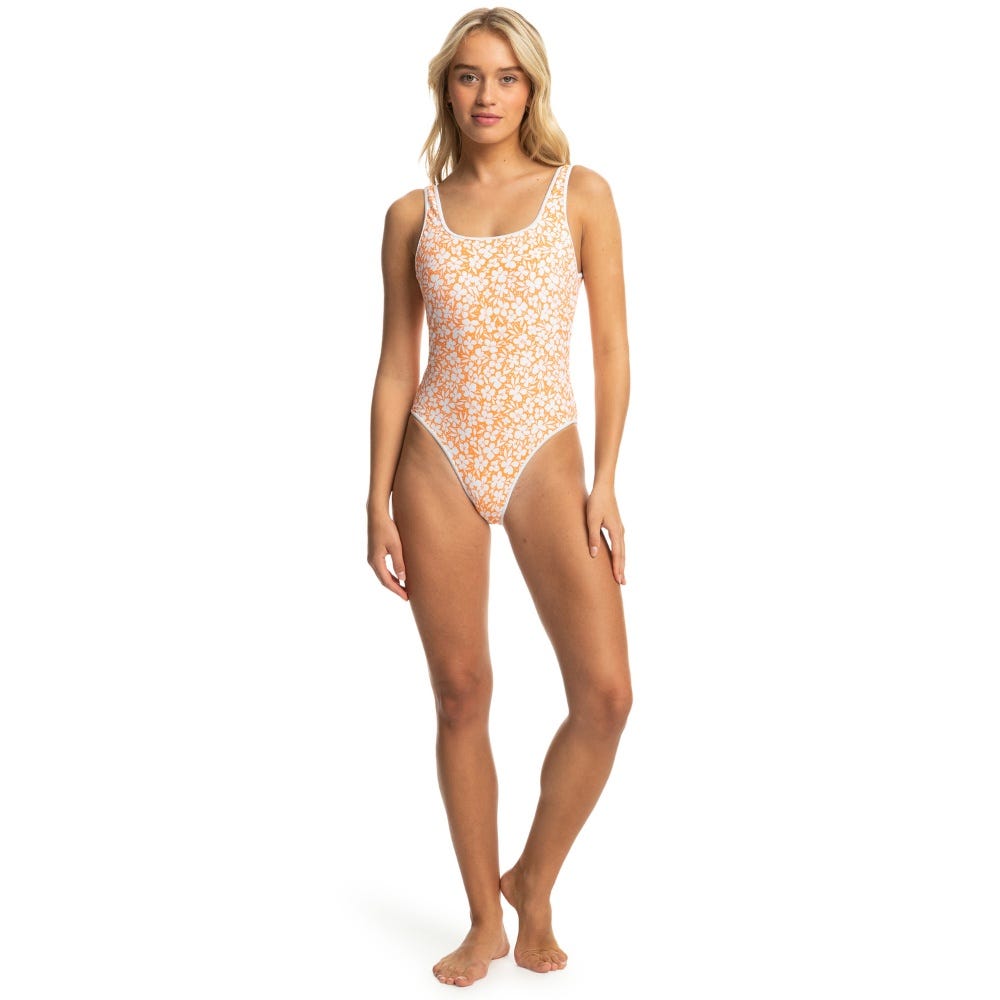 Womens Pretty One-Piece Swimsuit In Tangerine