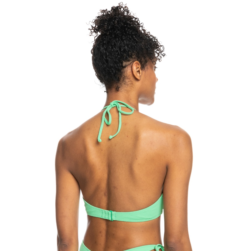 Womens Color Jam Triangle Bikini Top in Green