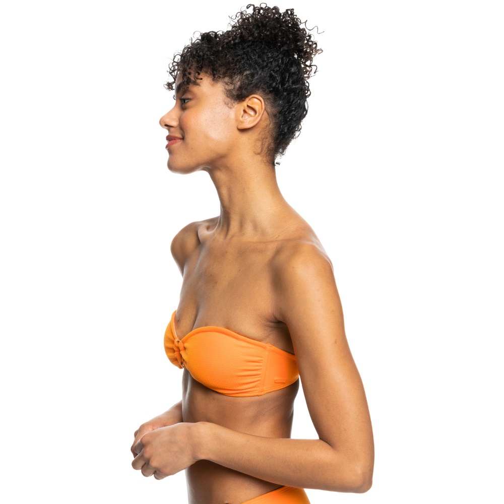 Womens Color Jam Bandeau Bikini Top in Orange