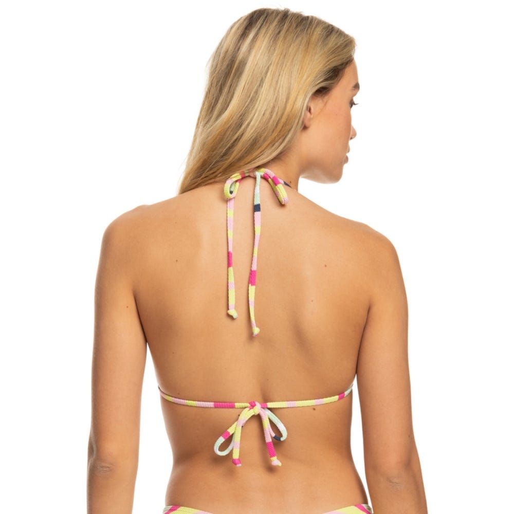 Womens Stripe Soul Tiki Tri Bikini Top In Seacrest Stripe Soul