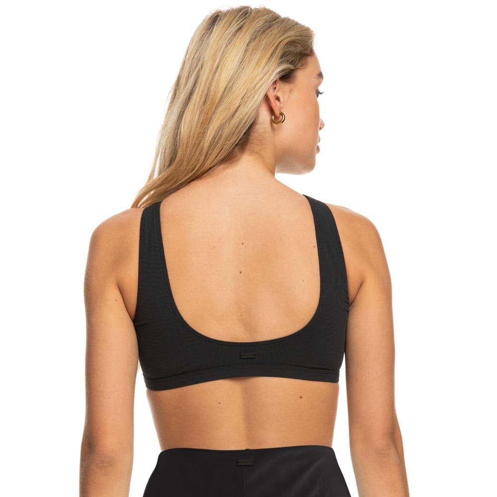 Womens Pro The Pop Up Crop Bikini Top in Black