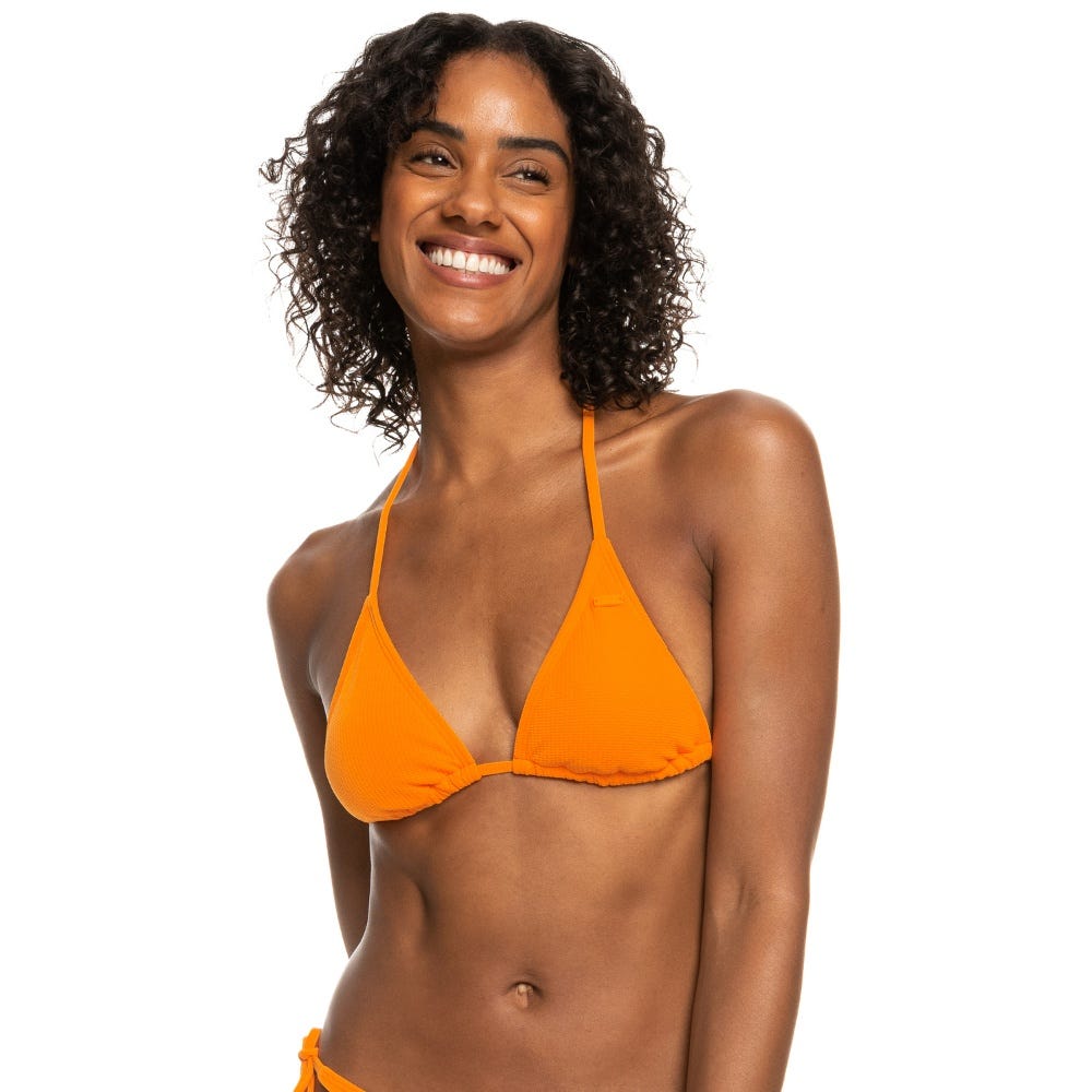 Womens Colour Jam Triangle Bikini Top in Orange