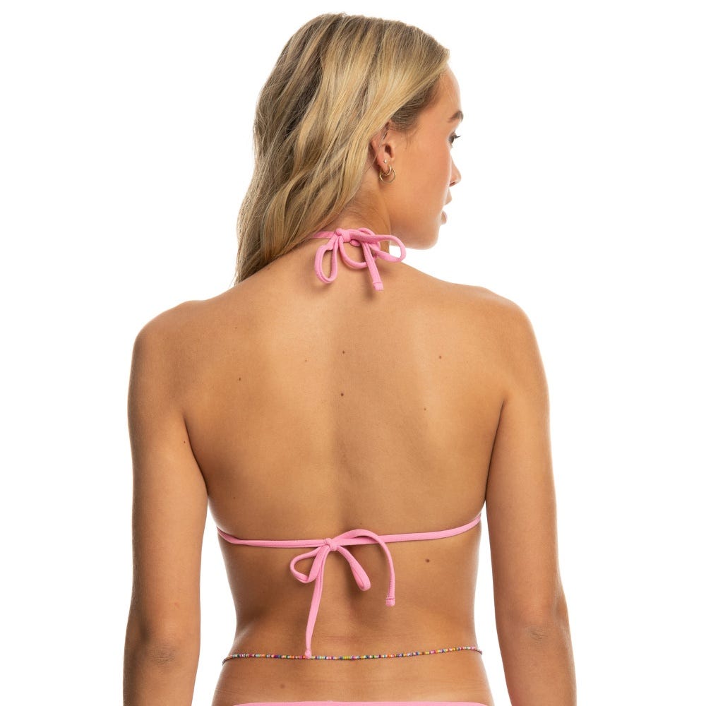 Womens Sun Click Tiki Tri Bikini Top In Sachet Pink