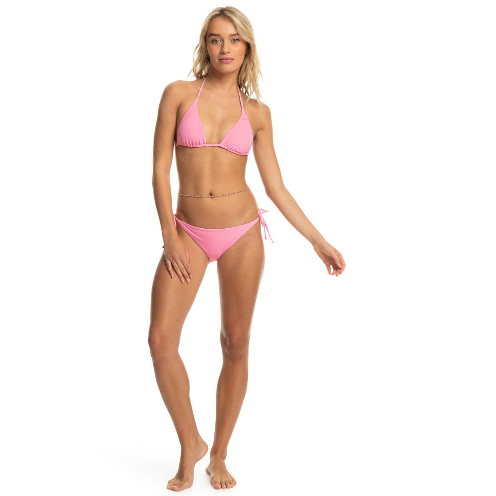 Womens Sun Click Tiki Tri Bikini Top In Sachet Pink