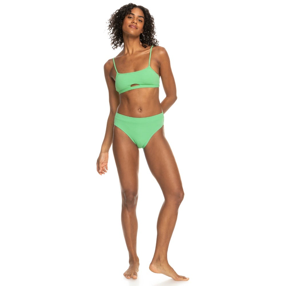 Womens Colour Jam Moderate Bikini Bottoms in Green