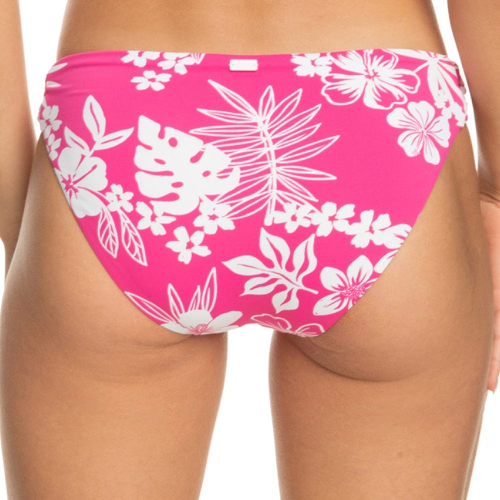 Womens Printed Beach Classics Hipster Bikini Bottoms In Shocking Pink Hello Aloha