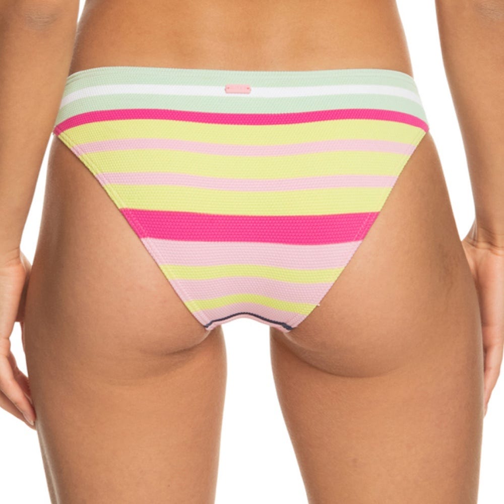 Womens Stripe Soul Mid Waist Bikini Bottoms In Seacrest Stripe Soul