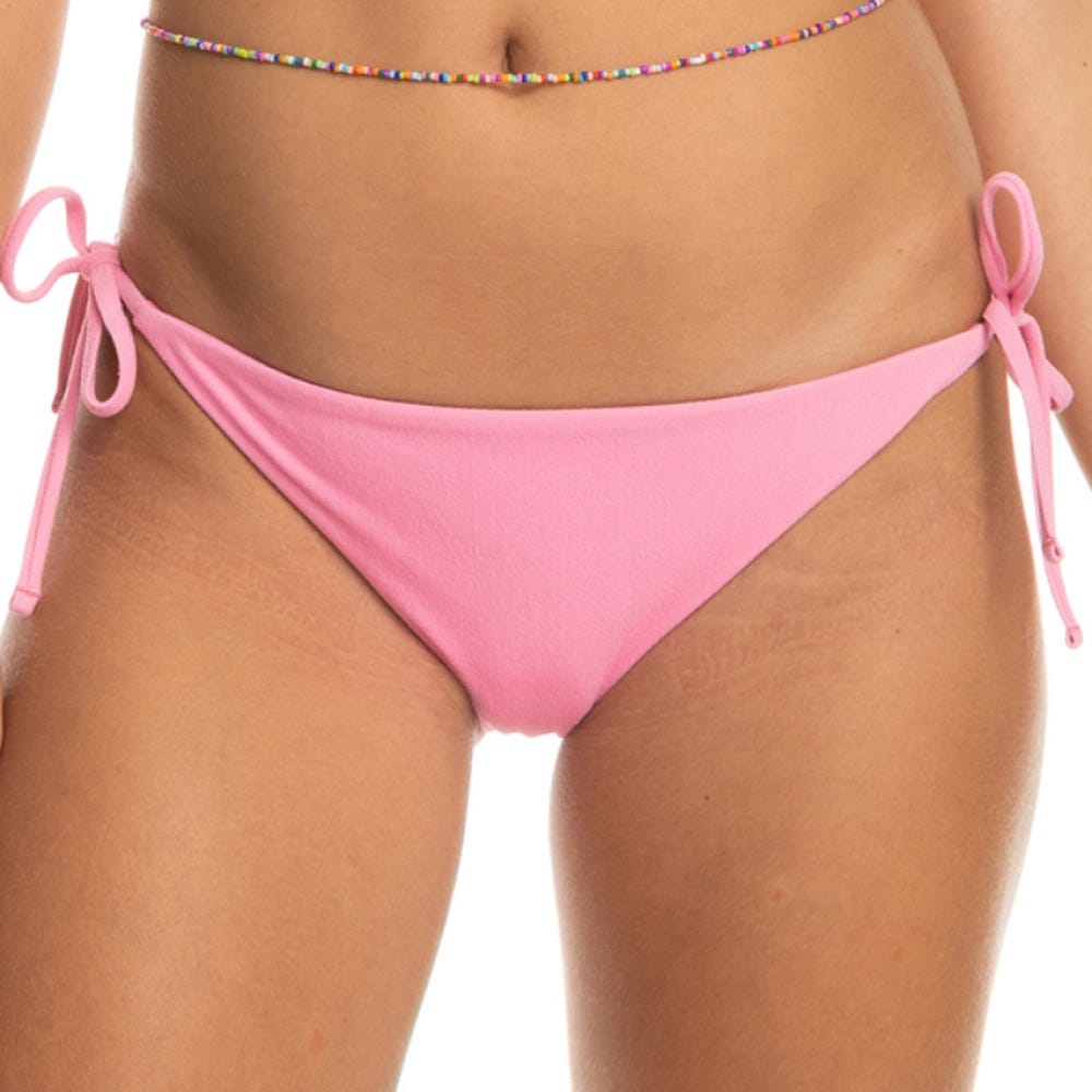 Womens Sun Click Tie-Side Bikini Bottoms In Sachet Pink