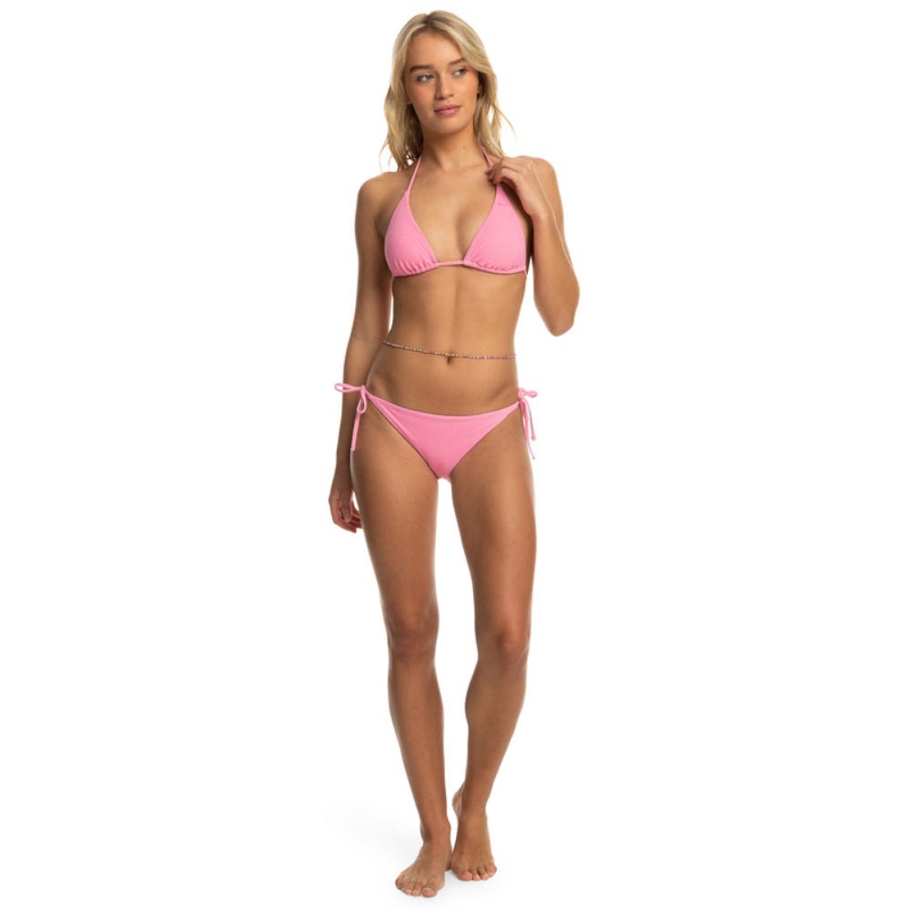Womens Sun Click Tie-Side Bikini Bottoms In Sachet Pink