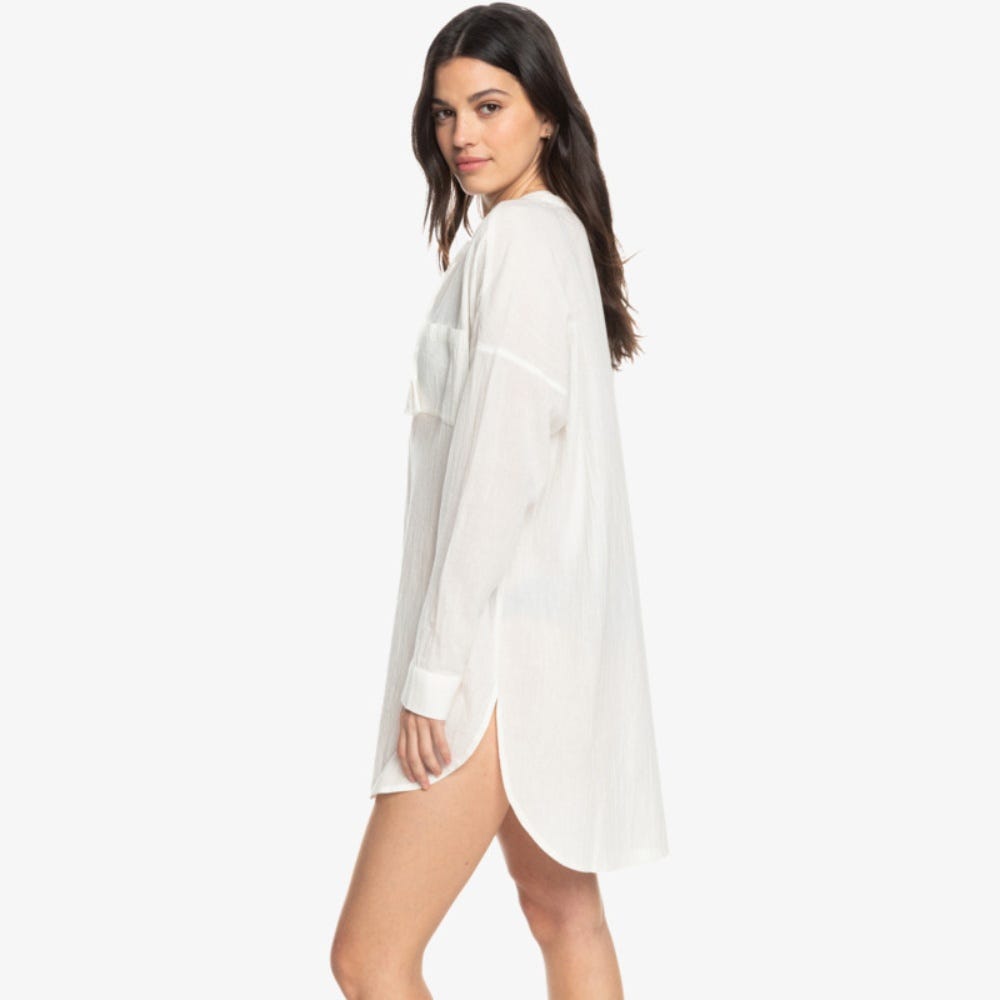 Shoreline Lights Long Sleeve Shirt Dress - Women