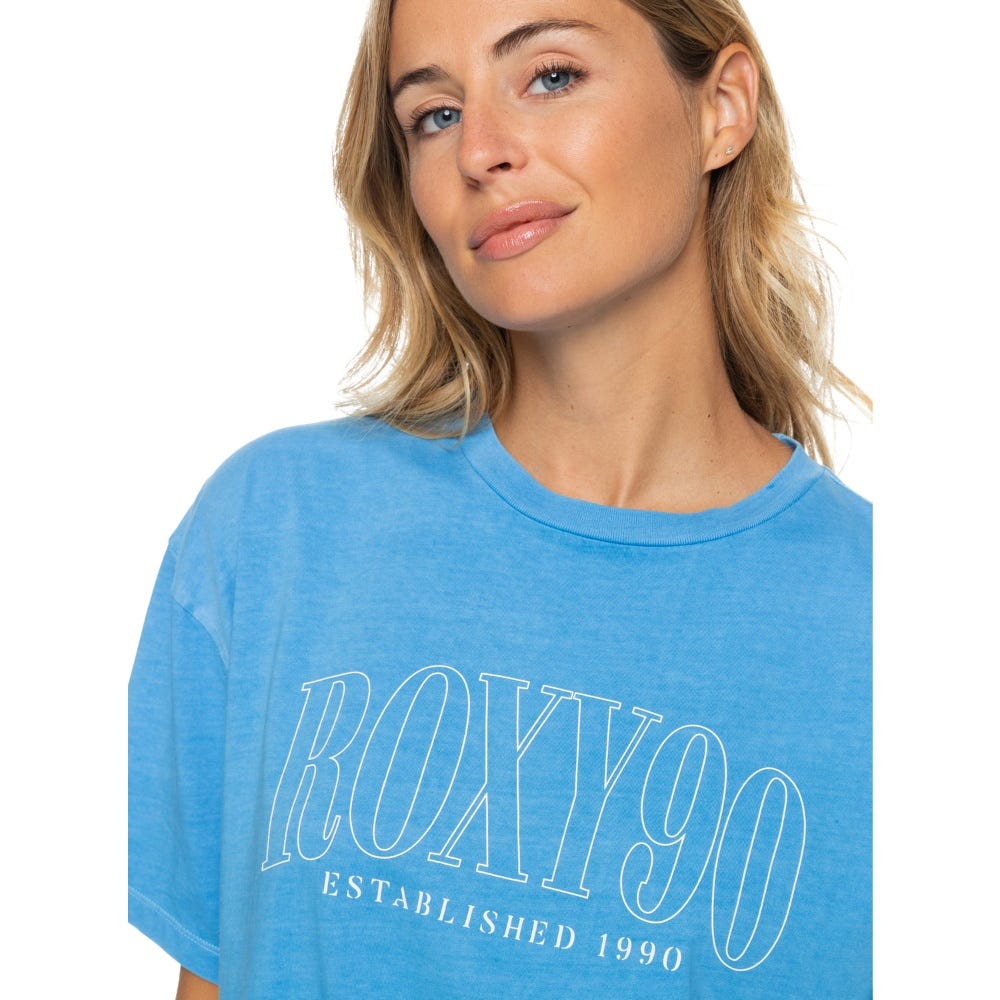 Womens Sun Over The Sand T-Shirt in Blue