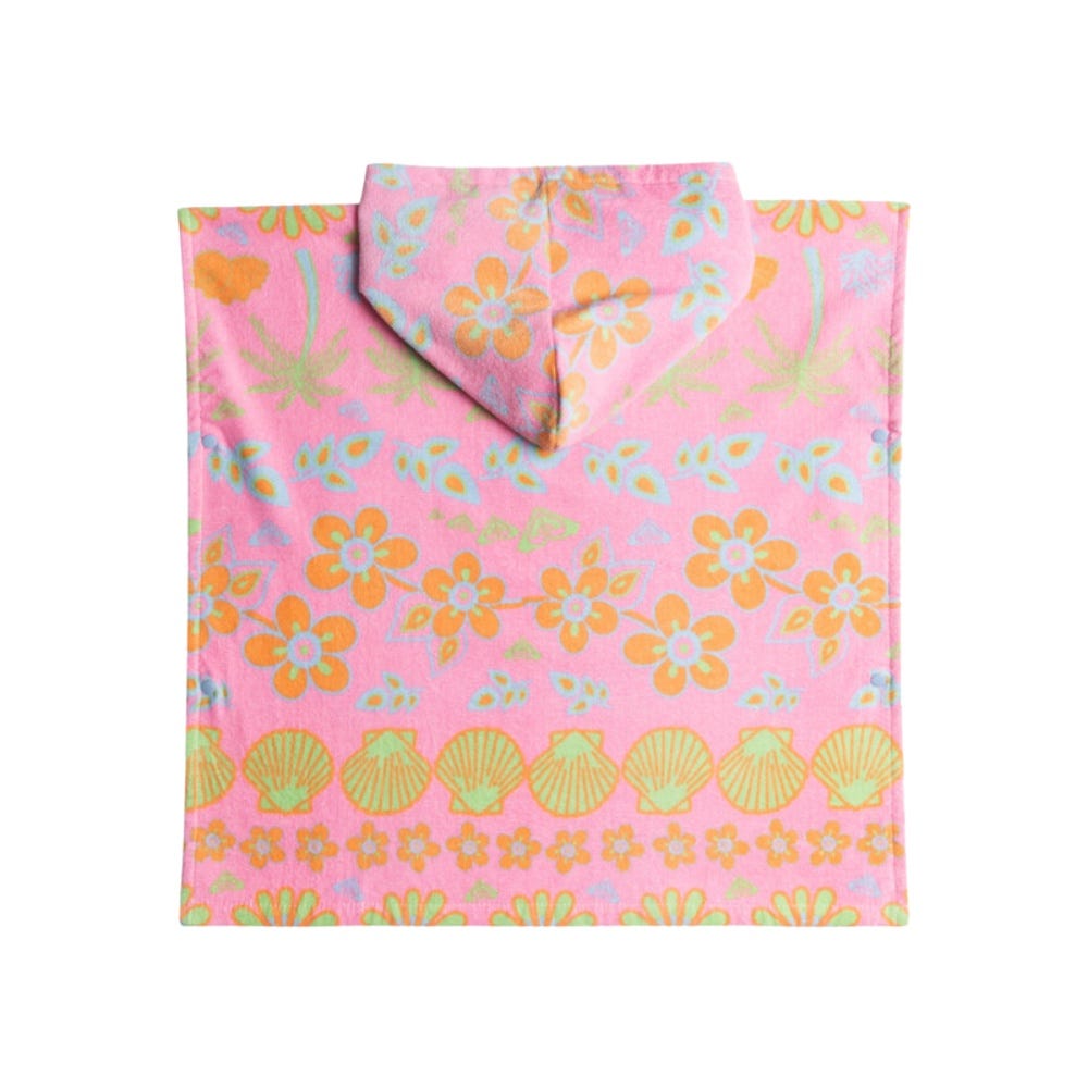Girl's Stay Magical Printed Hooded Poncho Towel In Sachet Pink Beachy Bebe