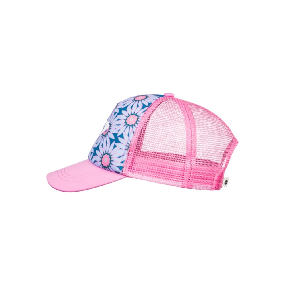 Girl's Sweet Emotions Trucker Cap In Crystal Teal Sol Flower