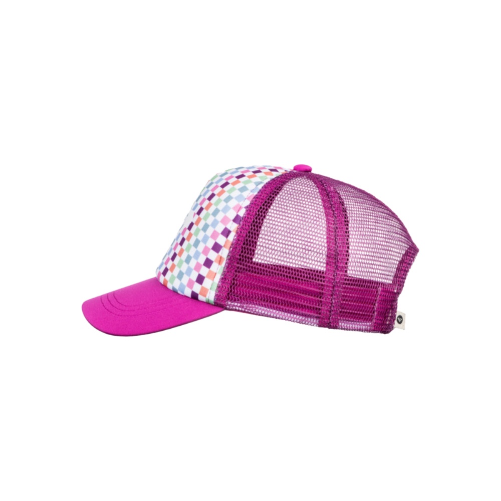 Girl's 2-7 Sweet Emotions Trucker Hat In Bright White Check Check