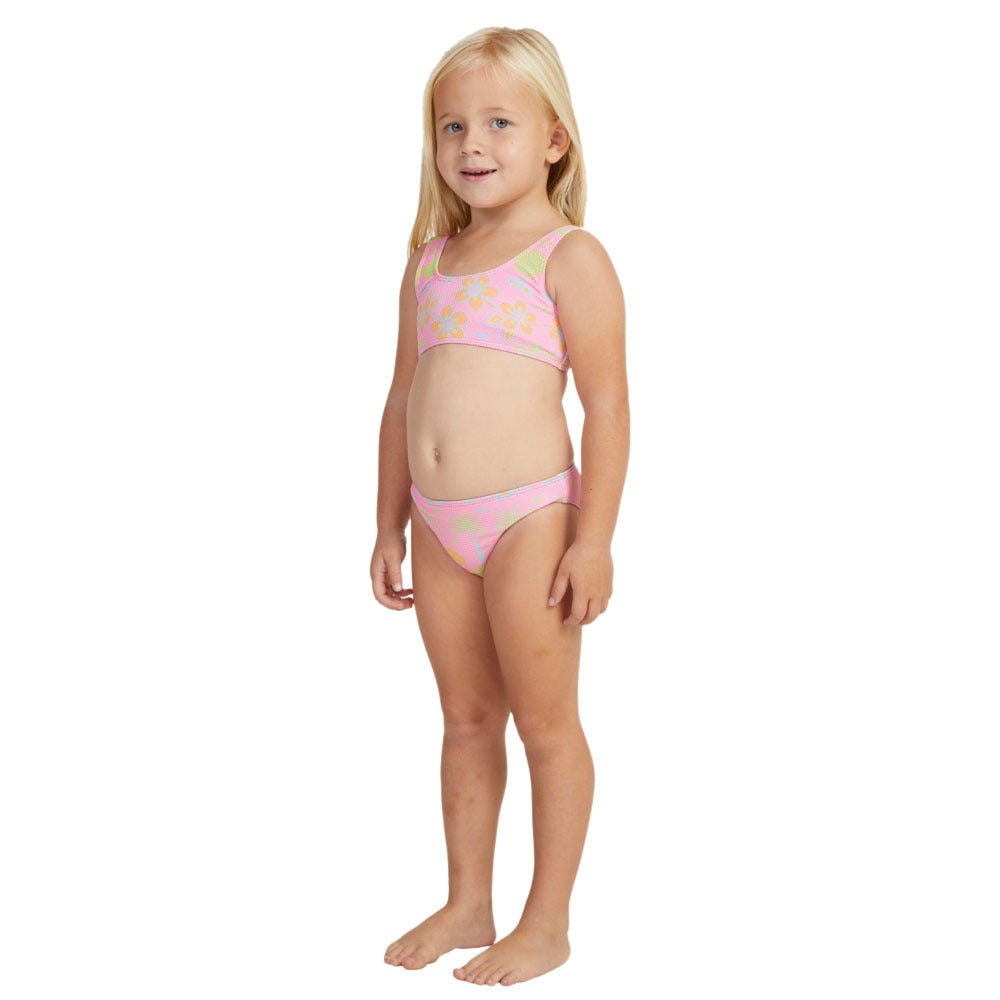 Girls Beach Day Together Two Piece Bralette Bikini Set In Sachet Pink Beachy Bebe