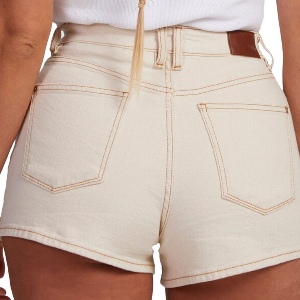 Womens Chlo Natural Denim Shorts In Natural