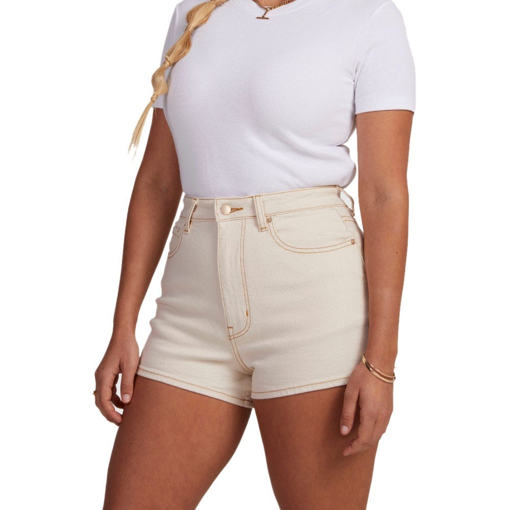 Womens Chlo Natural Denim Shorts In Natural