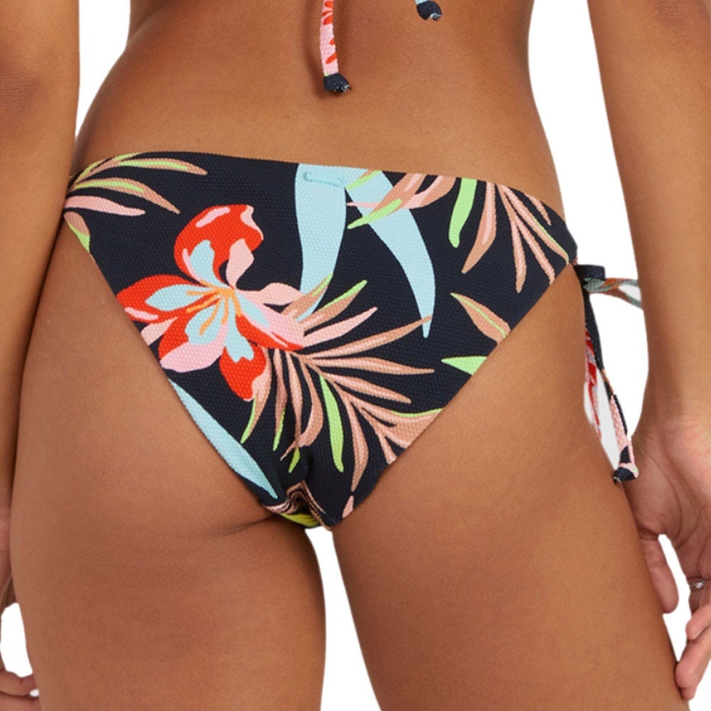 Womens Florette Tie-Side Bikini Bottoms In Florette Anthracite