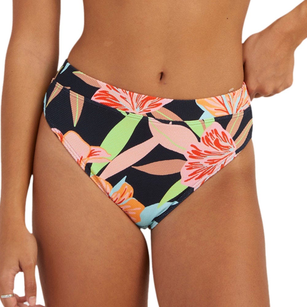 Womens Florette Mid Waist Bikini Bottoms In Florette Anthracite