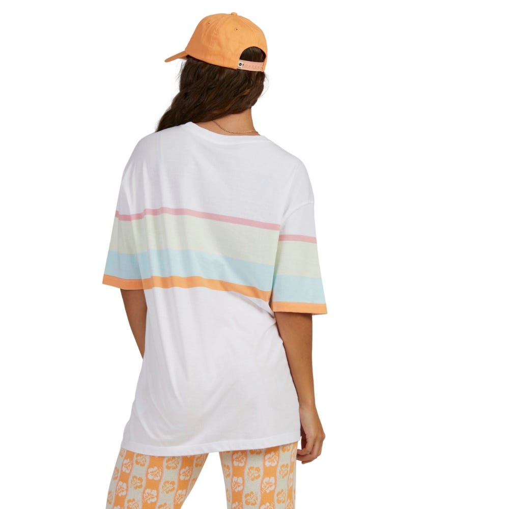 Womens Starry Night Sky Oversized T-Shirt Bright White
