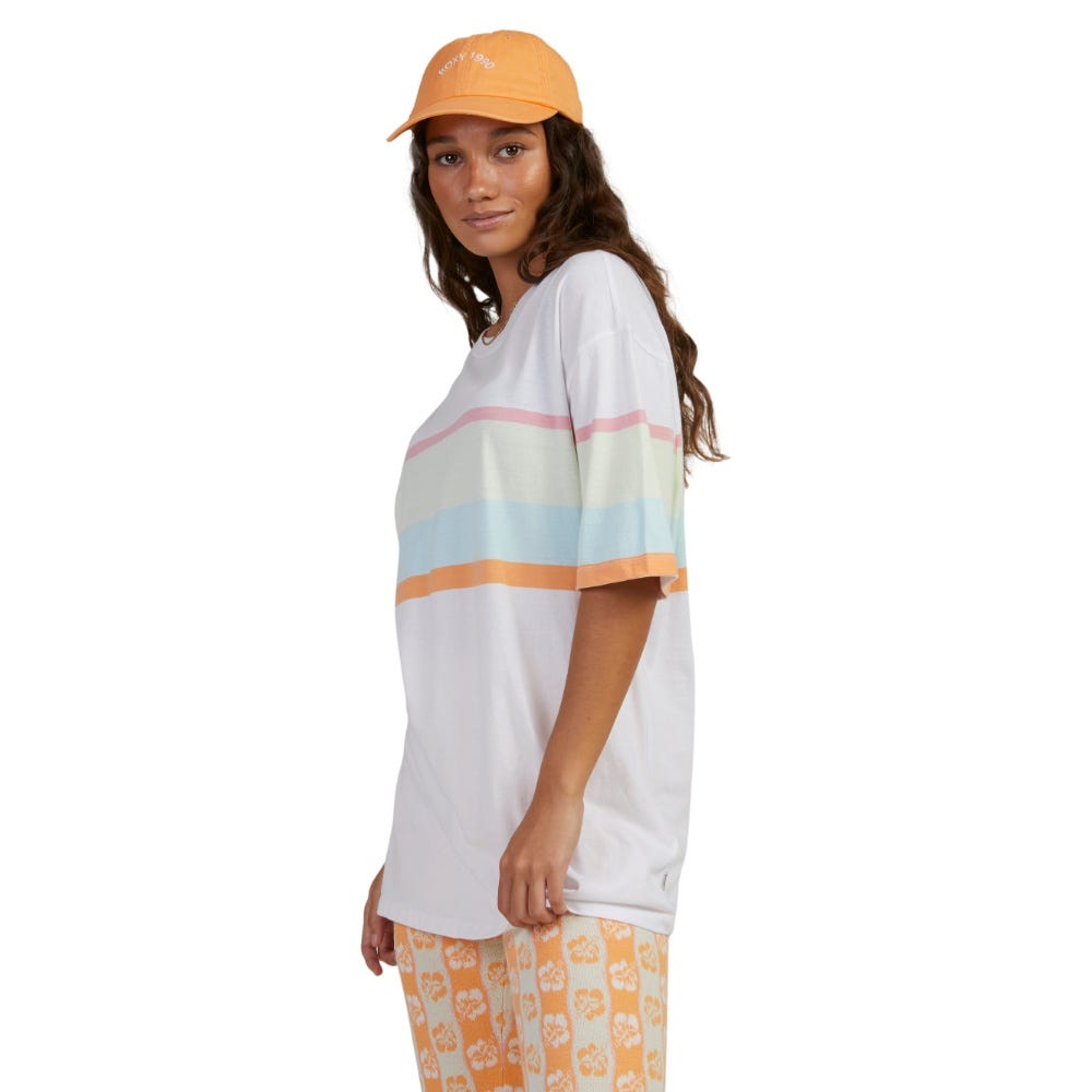 Womens Starry Night Sky Oversized T-Shirt Bright White
