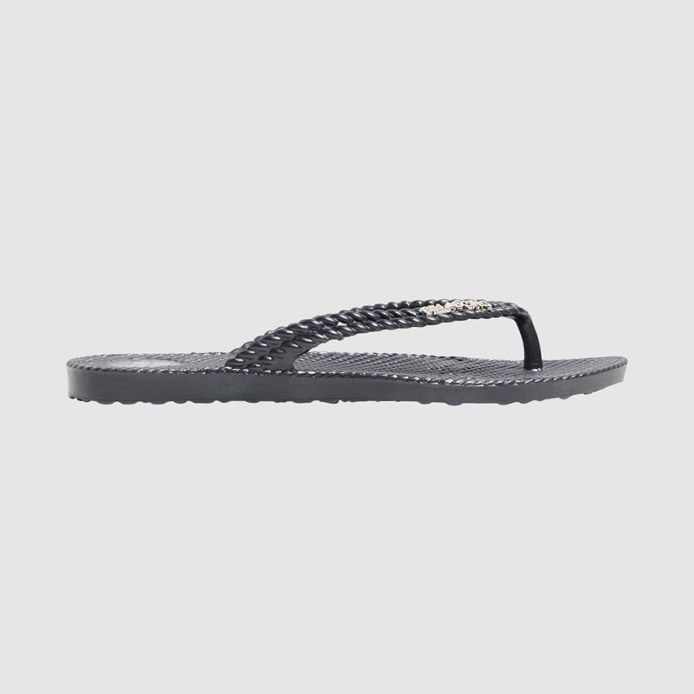Womens Kick Back Metallic Thongs