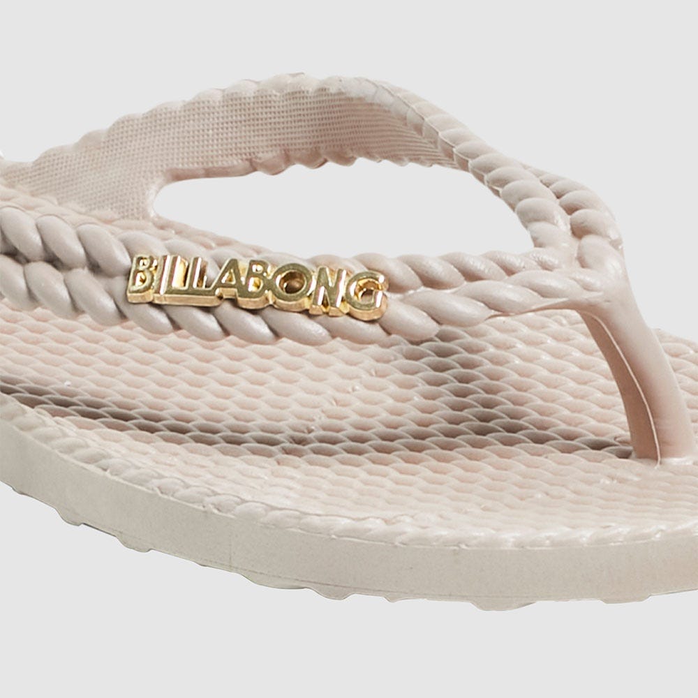 Billabong Kick Back Solid Thongs In Canvas