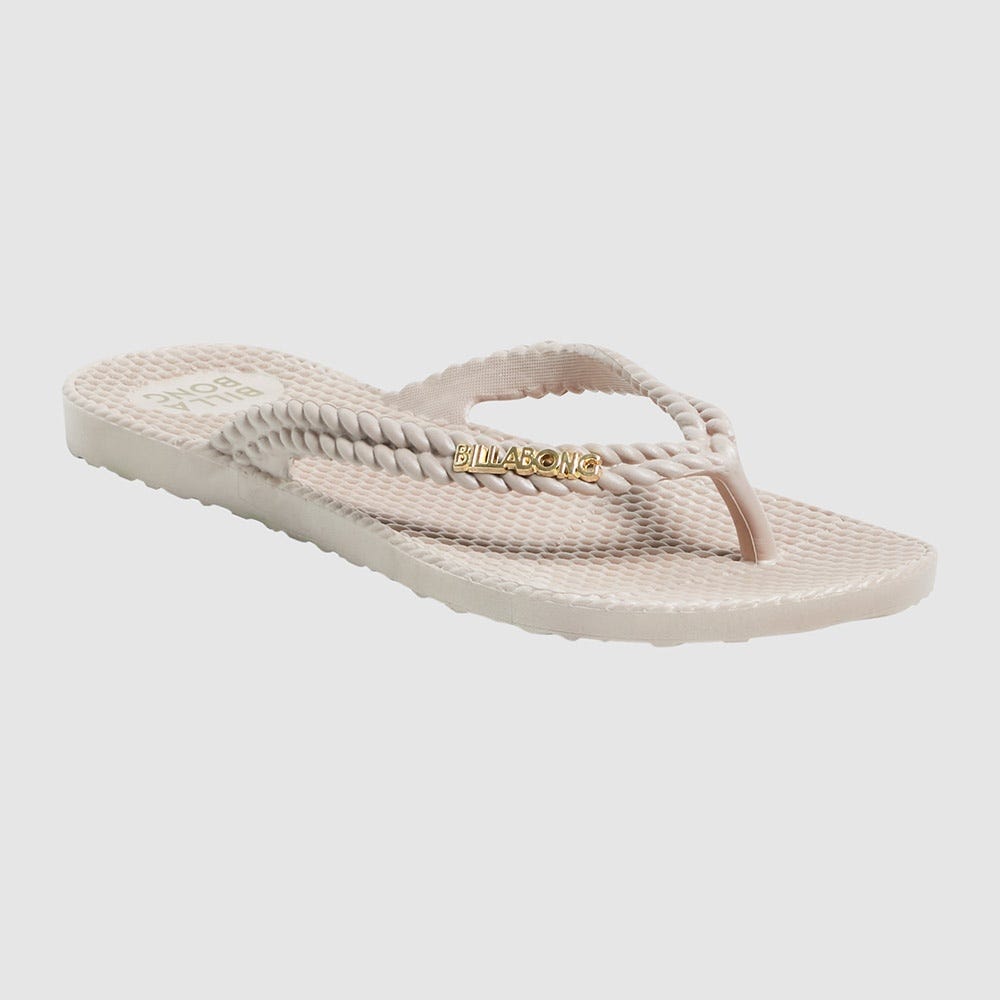 Billabong Kick Back Solid Thongs In Canvas