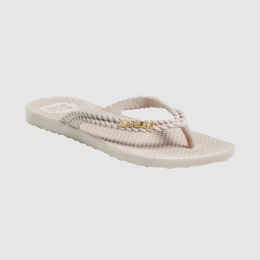 Billabong Kick Back Solid Thongs In Canvas