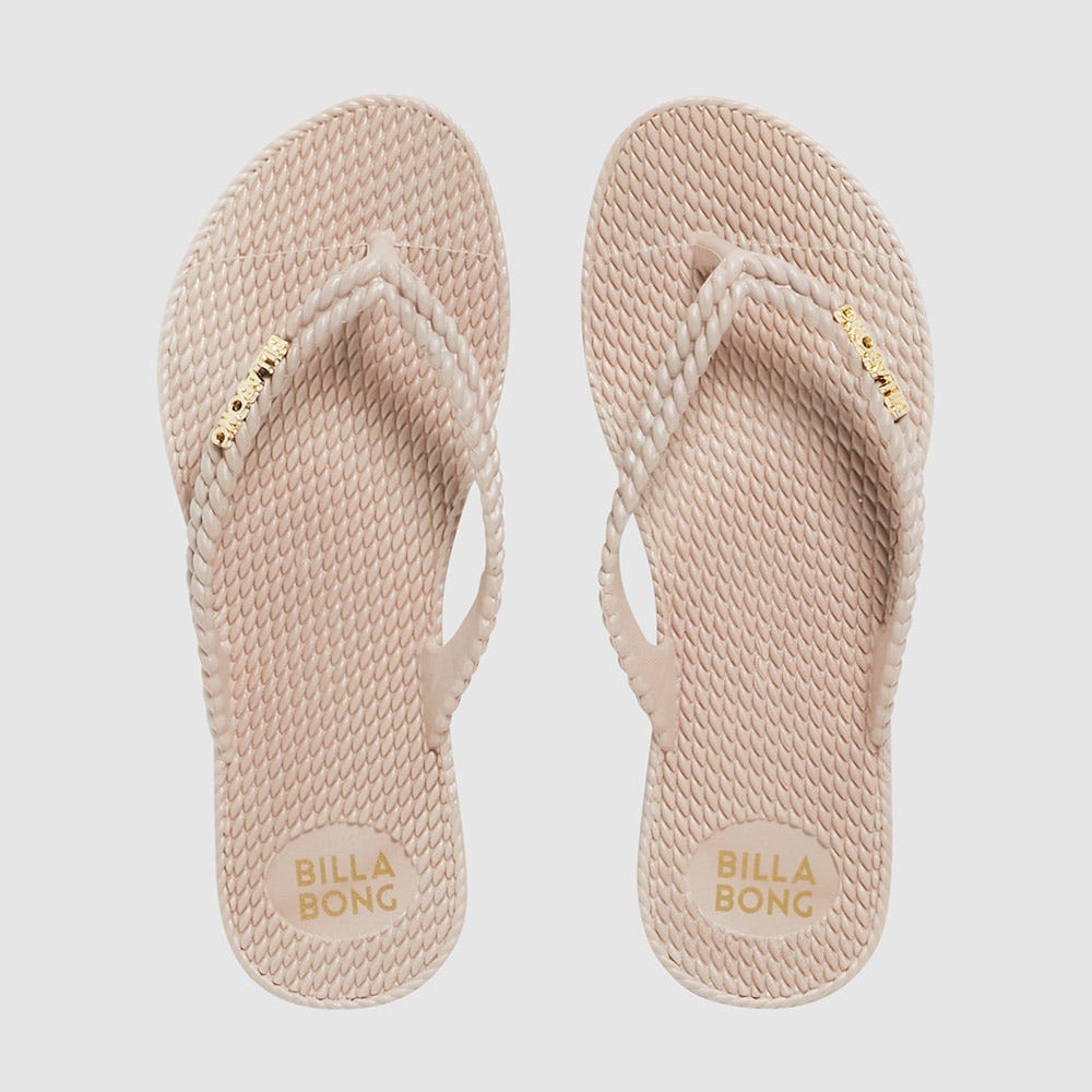 Billabong Kick Back Solid Thongs In Canvas