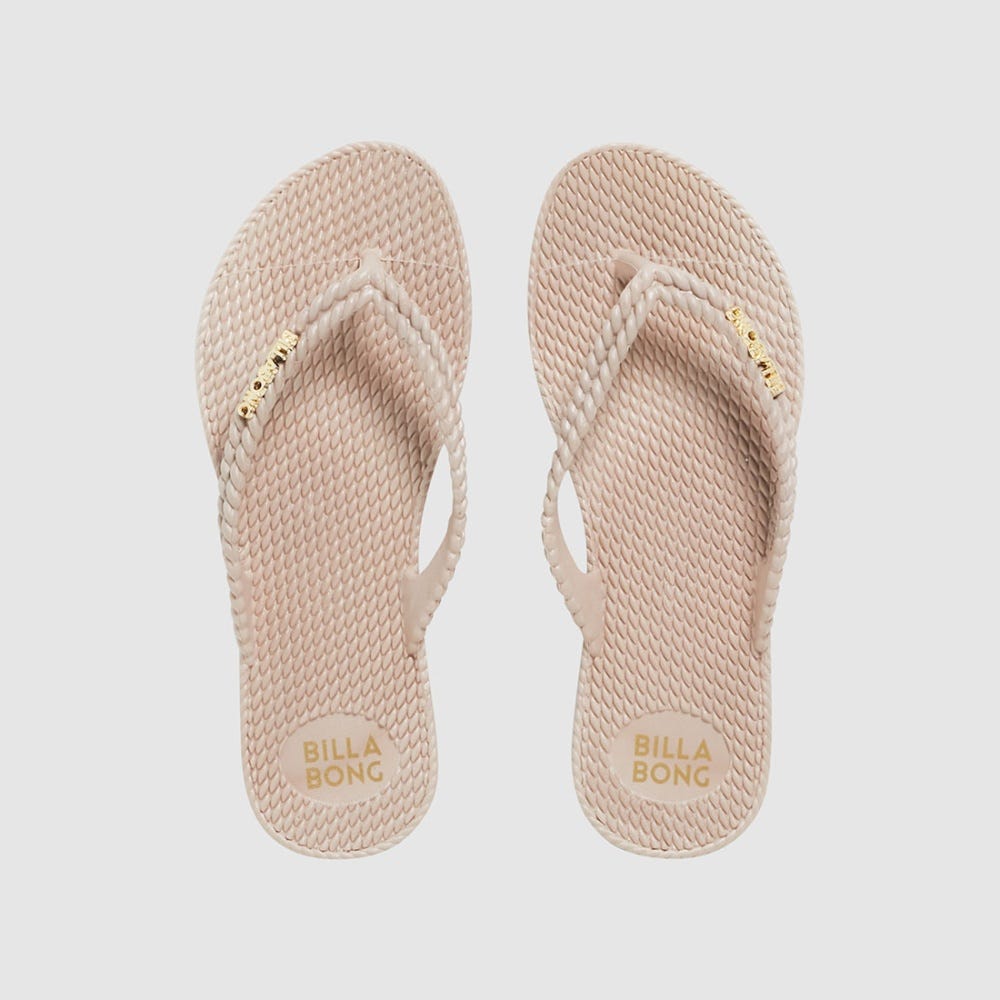Billabong Kick Back Solid Thongs In Canvas
