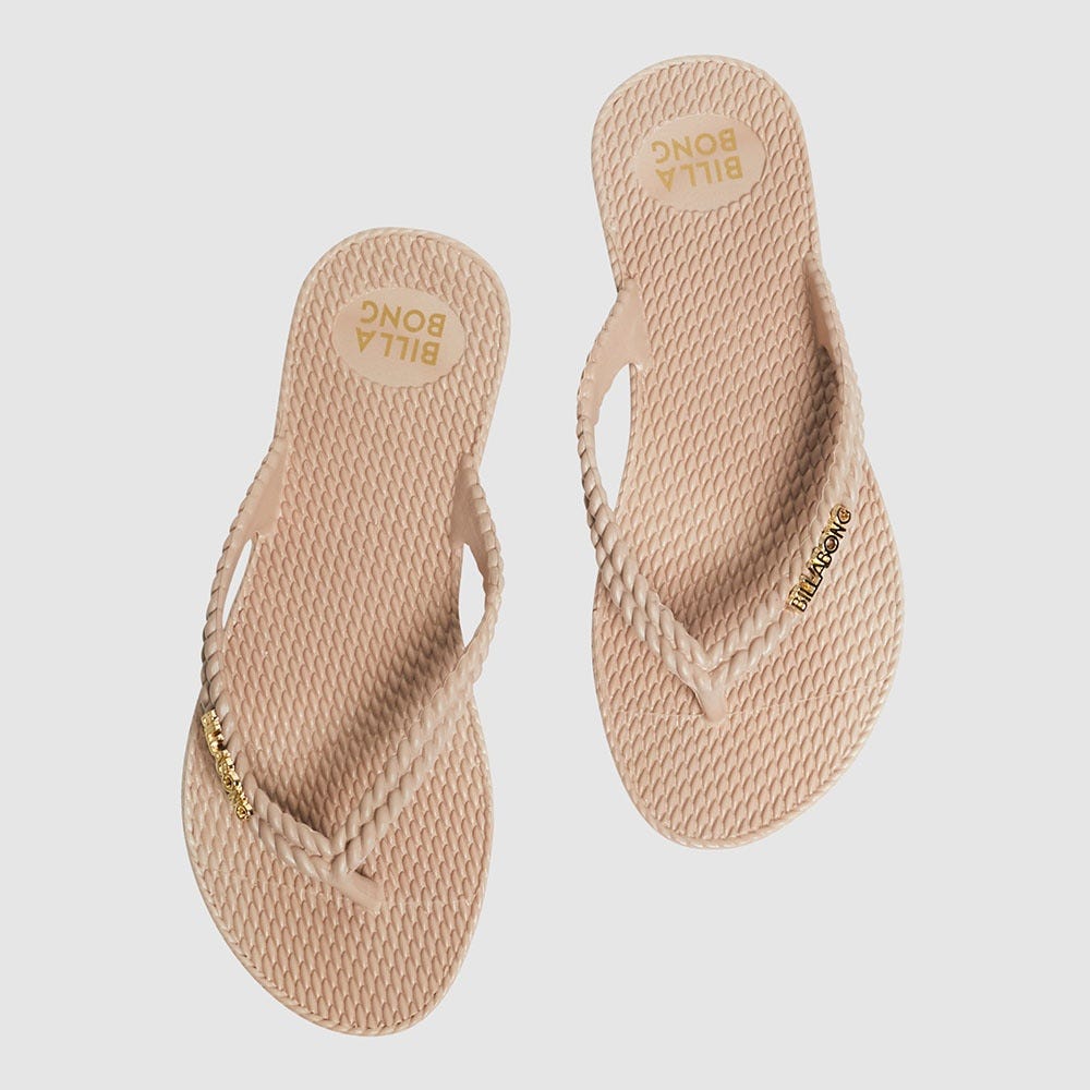 Billabong Kick Back Solid Thongs In Canvas