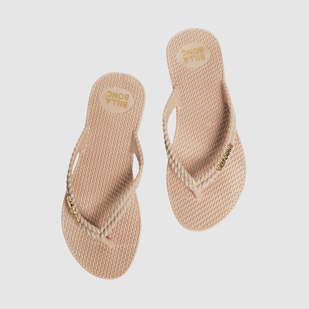 Billabong Kick Back Solid Thongs In Canvas