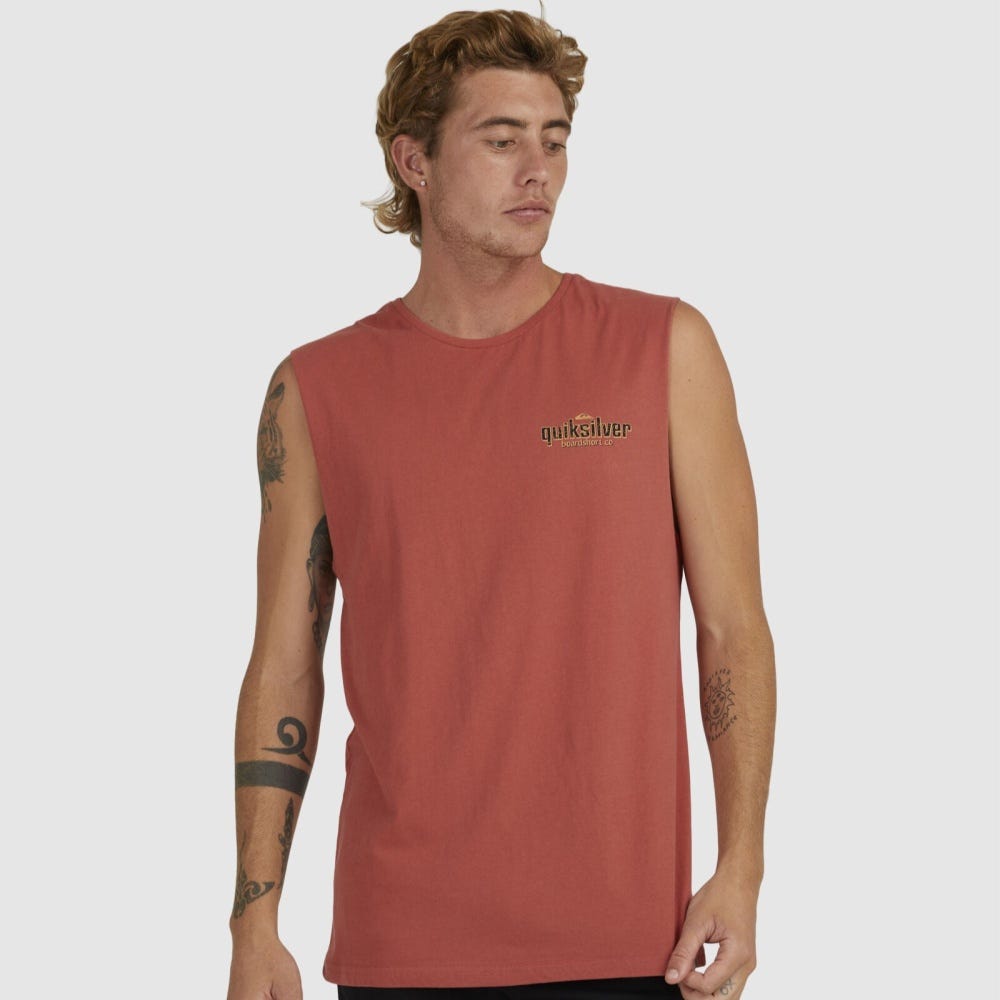 Mens Quik Words Tees In Marsala