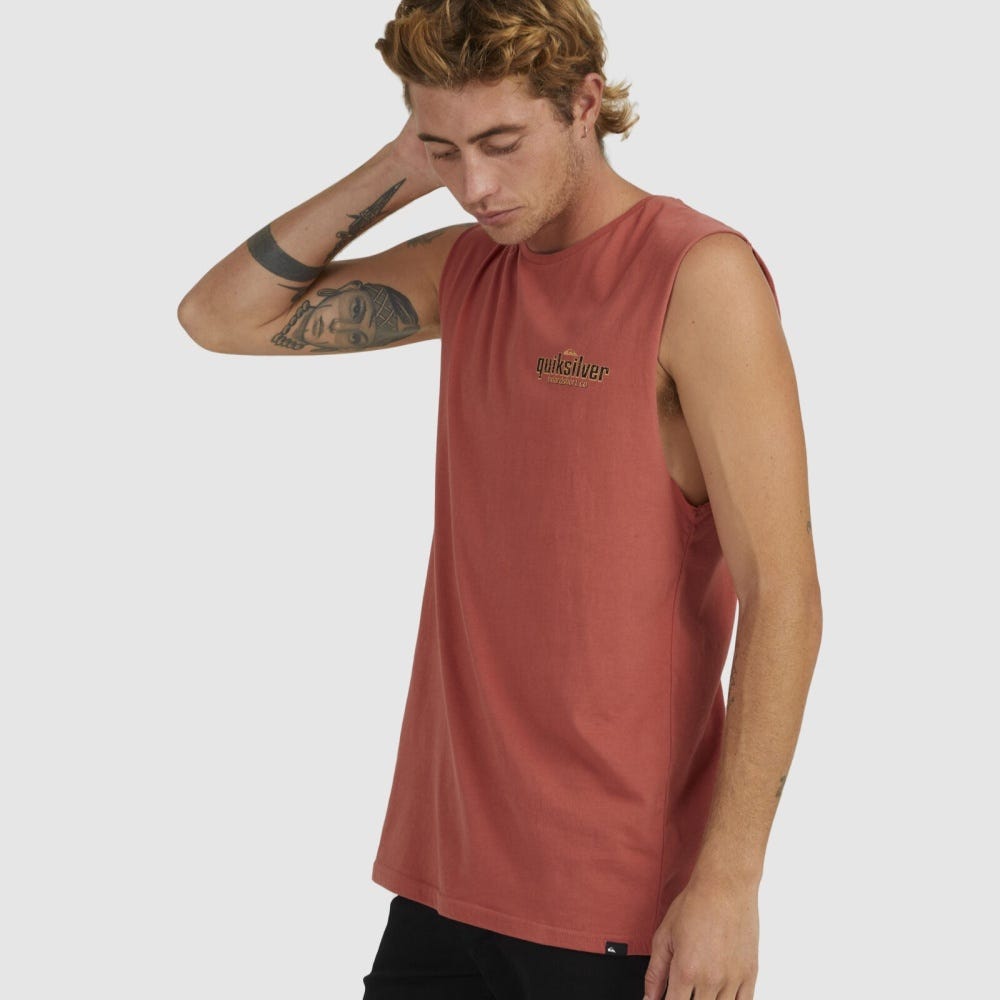 Mens Quik Words Tees In Marsala