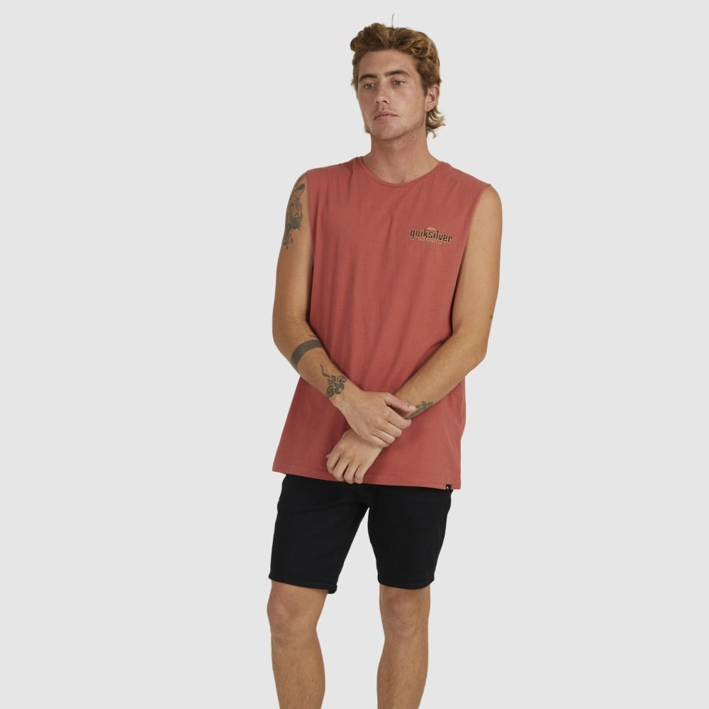 Mens Quik Words Tees In Marsala