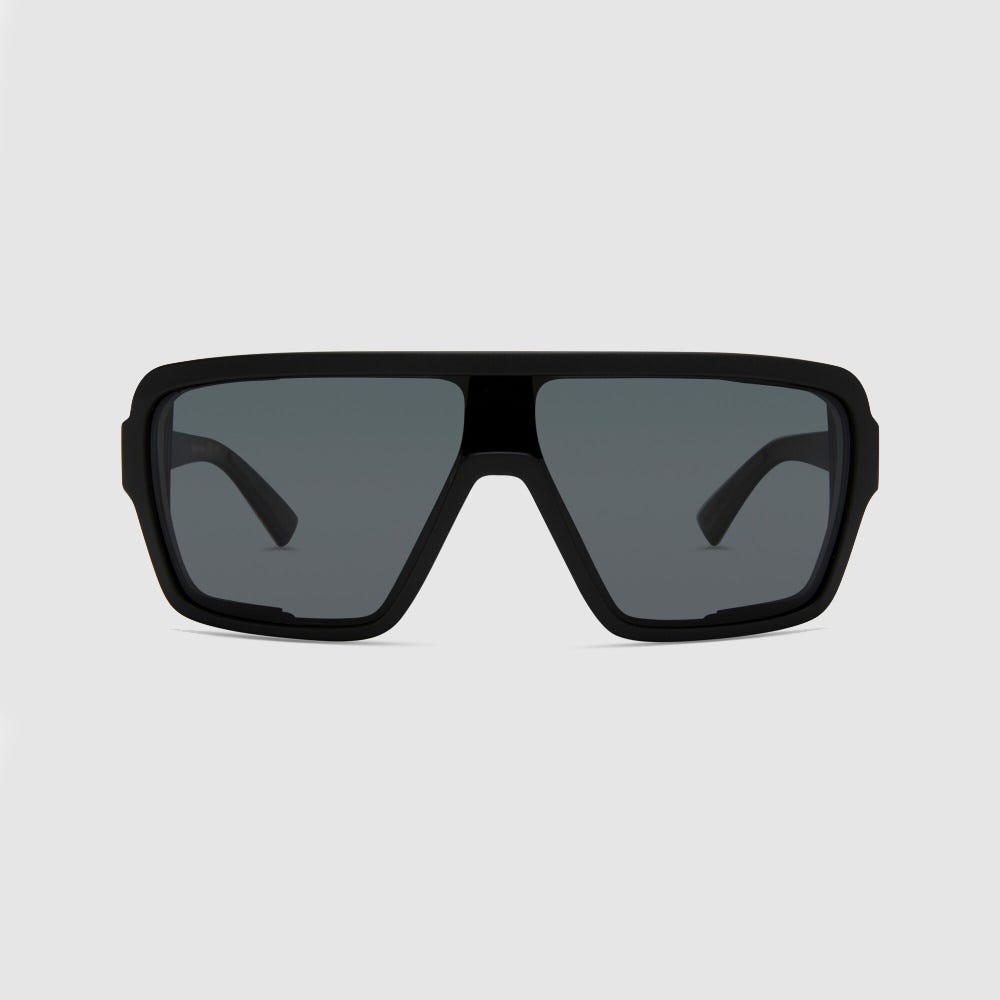 Mens Defender Polarised Sunglasses In Black Satin