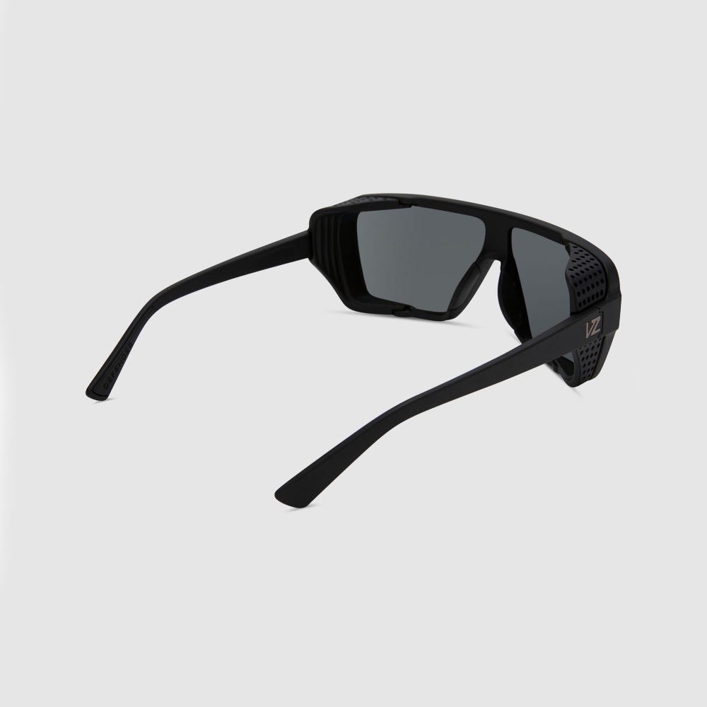 Mens Defender Polarised Sunglasses In Black Satin